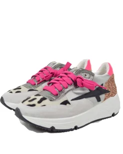 Spring/Summer Sneakers in Fuchsia and Ice Leather
