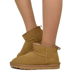 Stivaletti con Pelo Ultra Mini in Pelle Scamosciata Imbottiti in 100%
