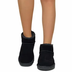 Stivaletti con Pelo Ultra Mini in Pelle Scamosciata Imbottiti in 100%