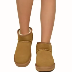 Stivaletti con Pelo Ultra Mini in Pelle Scamosciata Imbottiti in 100%