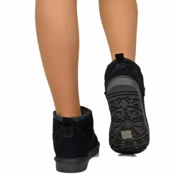 Stivaletti con Pelo Ultra Mini in Pelle Scamosciata Imbottiti in 100%
