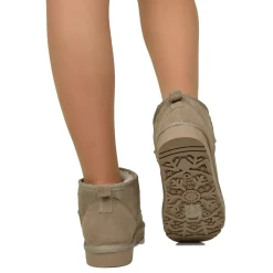 Stivaletti con Pelo Ultra Mini in Pelle Scamosciata Imbottiti in 100%