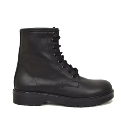Stivaletti Donna Anfibi Neri Made in Italy