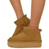Stivaletti Platform con Pelo in Pelle Scamosciata Imbottiti in Lana