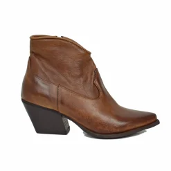 Stivaletti Texani Donna Estivi in Pelle Neri Made in Italy