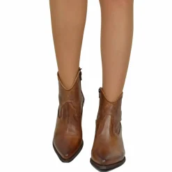 Stivaletti Texani Donna Estivi in Pelle Neri Made in Italy