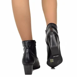 Stivaletti Texani Donna Estivi in Pelle Neri Made in Italy