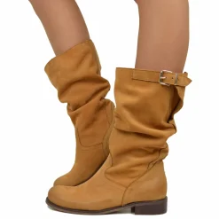 Stivali Biker Basic Boots MADE IN ITALY in Pelle Cuoio