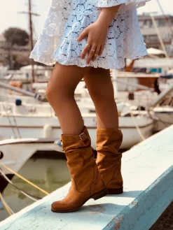 Stivali Biker Basic Boots MADE IN ITALY in Pelle Cuoio