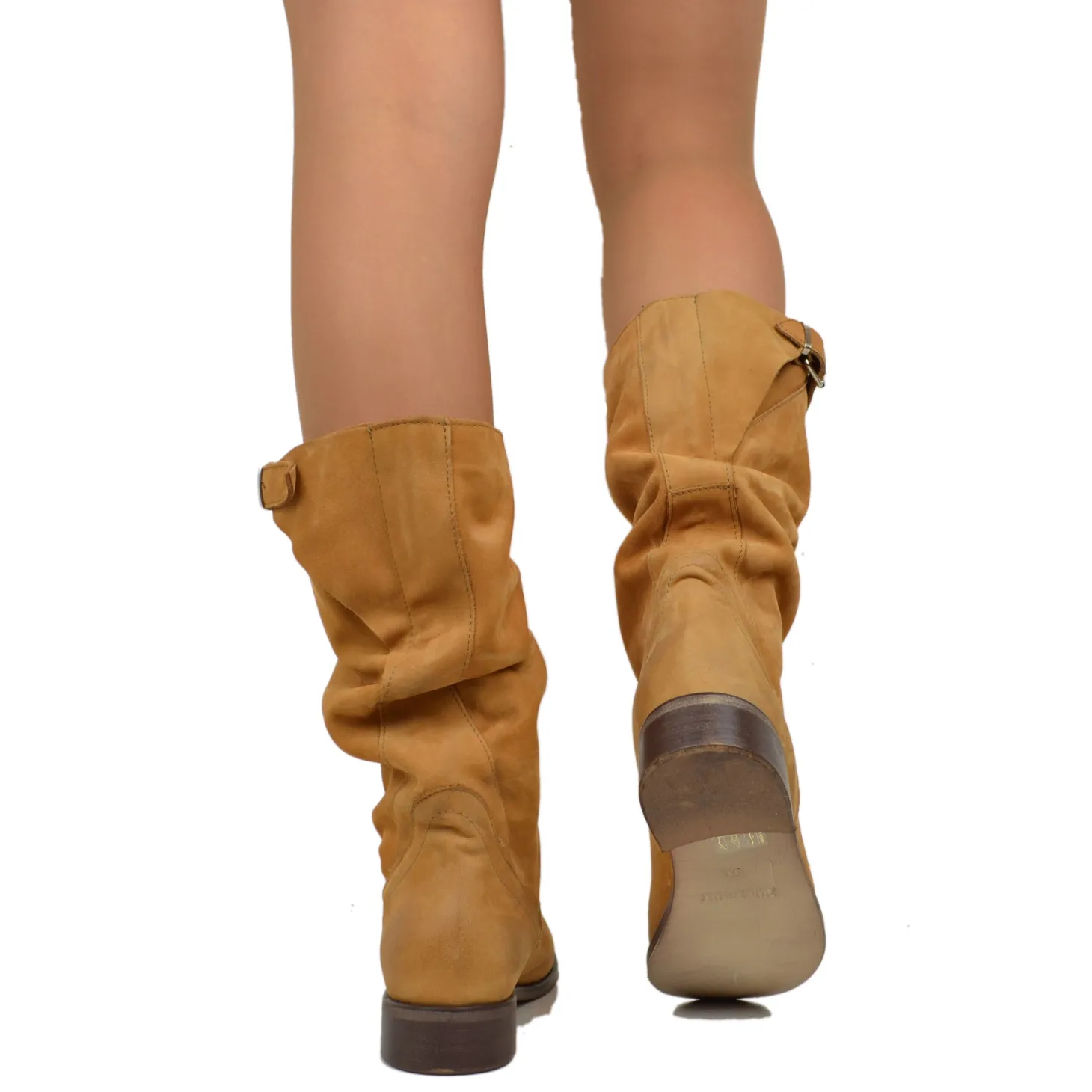 Stivali Biker Basic Boots MADE IN ITALY in Pelle Cuoio