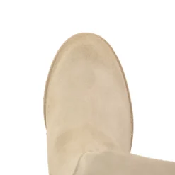 Stivali Camperos Donna Beige in Pelle Scamosciata