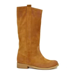 Stivali Camperos Donna Cuoio in Pelle Scamosciata