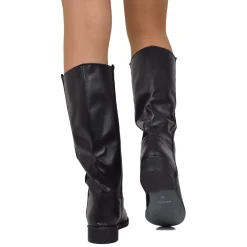 Stivali Camperos Donna Neri in Pelle Made in Italy