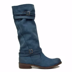 Stivali Donna Alti in Pelle Nabuk Avio Made in Italy