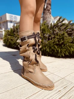 Stivali Indianini Taupe e Marroni Made in Italy