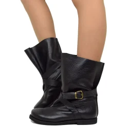 Stivali Polpacci Grossi Black Biker Boots
