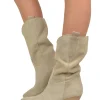 Suede Cowboy Boots – Soft & Unlined, Lightweight Beige