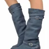 Summer Nubuck Boots – Vintage Blue, Made in Italy