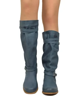 Summer Nubuck Boots – Vintage Blue, Made in Italy