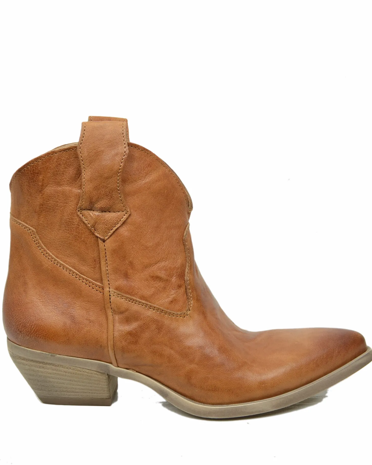 Texan Ankle Boots with Black Leather Zip